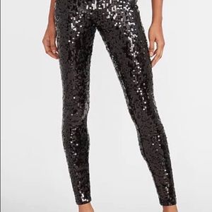 NWT Express Sequin Leggings Sz S